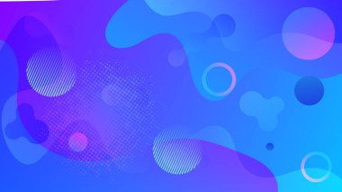 Mavi tonlarda soyut bir arkaplan. 3 boyutlu sıvı şekil çizimi. Vektör şablonu kağıt tasarımı. Soyut akışkan kalıp. Modern arka plan. Sıvı renkli duvar kağıdı tasarımı. Grafiksel sıvı şekil.