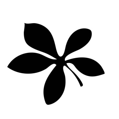 Dekorasyon tasarımı için beyaz arka planda siyah tropikal yaprak. Yaprak simgesi. Palmiye ağacı silueti. Vektör silueti çizimi izole edildi. Egzotik orman duvar kağıdı. Vektör illüstrasyon doğa arkaplanı.