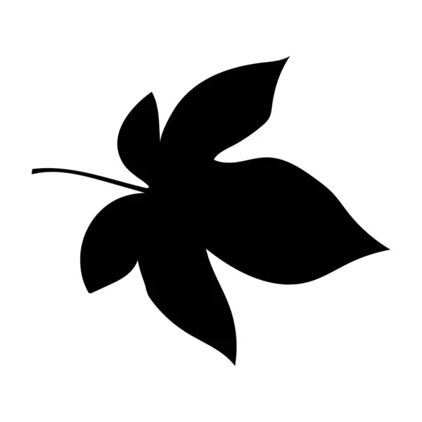 Черный тропический лист на белом фоне для оформления декора. Значок листа. Силуэт пальмы. Иллюстрация векторного силуэта изолирована. Экзотические обои джунглей. Векторная иллюстрация . — стоковый вектор
