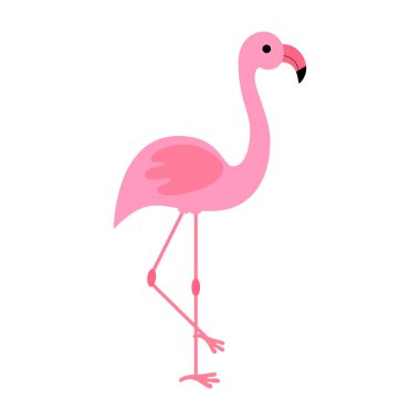 Klasik flamingo, her amaç için harika bir tasarım. Kutlama dekorasyonu için güzel bir poster. Pembe flamingo. Dekorasyon elemanı. Eski tarz poster. Vahşi yaşam soyut kuşu.