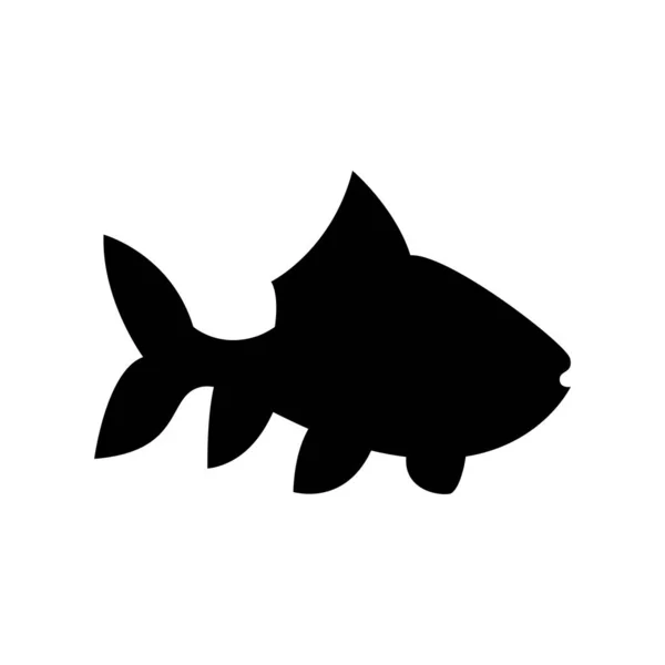 Prachtige vis, geweldig design voor elk doel. Vectorbeeld. Zwart element. Moderne banner met zwarte vis voor conceptontwerp. Vector geïsoleerde schets tekening. Voedselconcept. Contourtekening. — Stockvector
