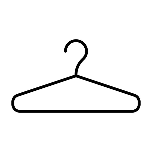 Ikona s věšákem na šaty. Vektorový symbol ilustrace. Ikona Praní. — Stockový vektor