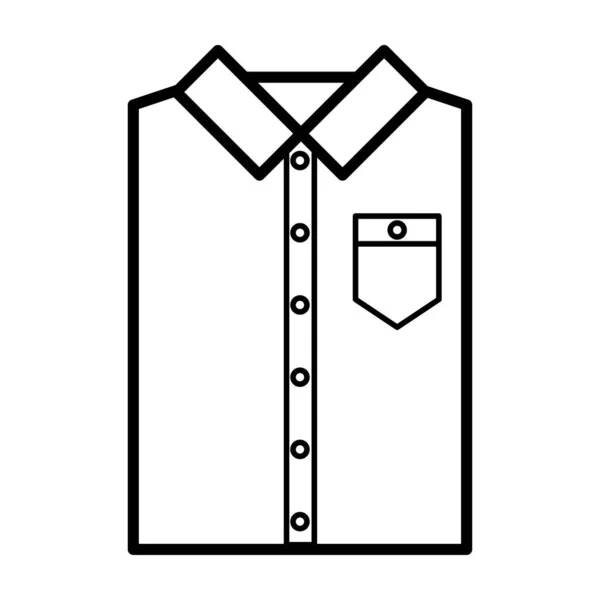 Ikona se složenou pánskou košilí. Vektorový symbol ilustrace. Ikona Praní. — Stockový vektor