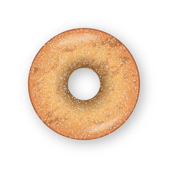 Donut abstracto para el diseño decorativo. Donut realista sobre fondo blanco. Comida de postre. Ilustración a color. Esmalte de rosquilla. Ilustración vectorial. Concepto de comida dulce. Vista superior del vector. Delicioso dulce . — Archivo Imágenes Vectoriales