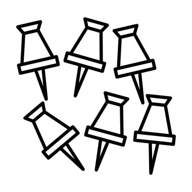 Basit iğne ikonu vektörü. Modern konsept tasarımı. İzole vektör işareti sembolü.