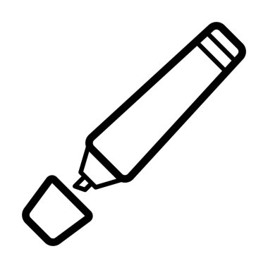 İşaretleyicinin basit vektör simgesi. Modern konsept tasarımı. İzole vektör işareti sembolü.