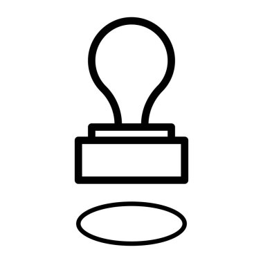 Kauçuk damganın basit bir simgesi. Modern konsept tasarımı. İzole vektör işareti sembolü.