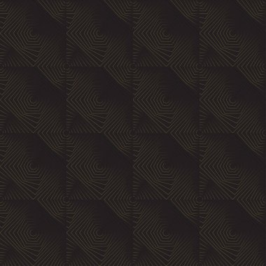 Altın sanat deco kusursuz desen. Lüks dekoratif geometrik süs, altın geometrik şekiller ve klasik model vektörü. Zarif retro dokular. Soyut arkaplan. Soyut sanat deco arkaplanı