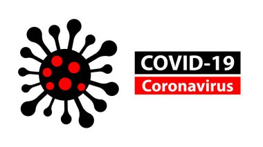 Vektör koronavirüs kovid19 virüs sembolü. Romantik koronavirüs salgını. Küresel salgın alarmı. Covid-19 salgını. İzole vektör çizimi. Pankart tasarımı için soyut virüs