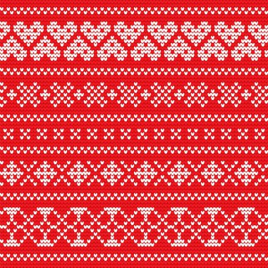 Şen Süveter Perisi Tasarımı. Kırmızı, pürüzsüz örgü deseni. Güzel, pürüzsüz bir ada deseni. Klasik süveter. Noel örgüsü süs seti. Yünlü kumaş, el yapımı..