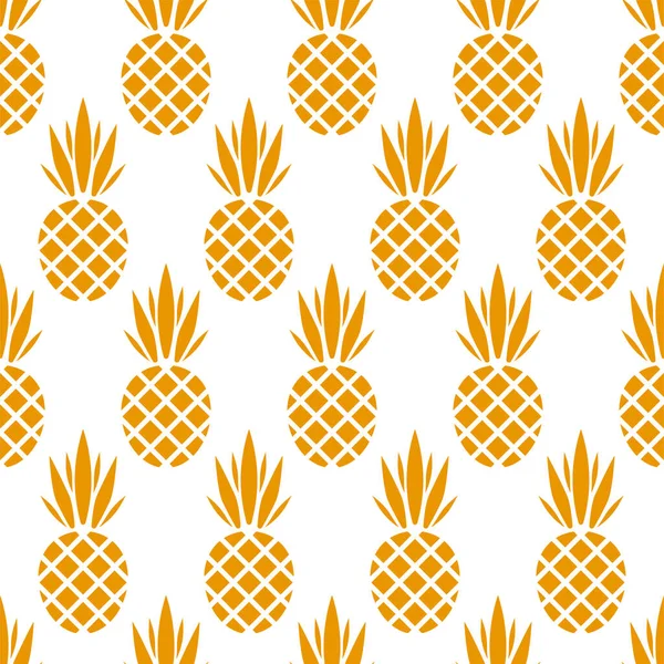 Nahtloses Abstraktes Vektormuster Mit Ananas Moderne Frucht Hintergrund Mit Bunten — Stockvektor