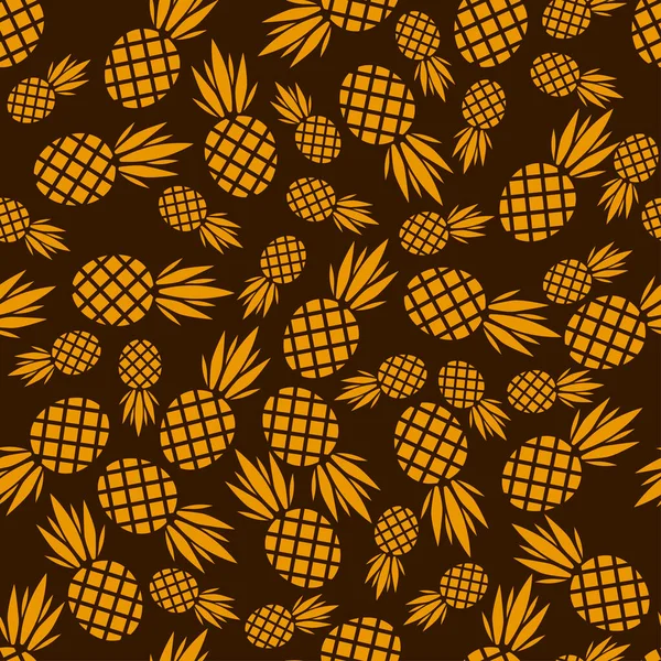 Patrón Sin Costura Vector Abstracto Con Piñas Fondo Fruta Moderna — Vector de stock