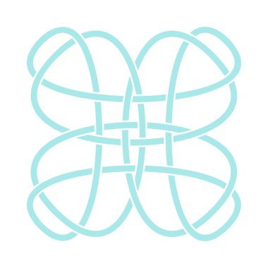 İrlanda Kelt yoncası daireler çiziyor. İrlanda 'nın sembolü. Geleneksel ortaçağ çerçeve çizimi. İskandinav ya da Kelt süsü. İzole vektör çizimi. Basit vektör illüstrasyonu