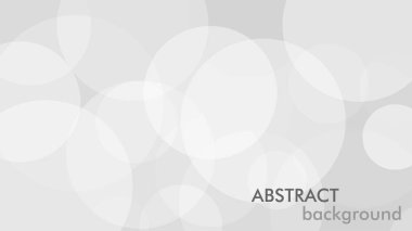 Gri daireli soyut bir arkaplan. Beyaz ve gri soyut modern şeffaflık çemberi sunum arkaplanı. Vektör çemberleri şablon tasarımı. Nesne web tasarımı. Yuvarlak şekilli. Asgari poster