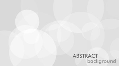 Gri daireli soyut bir arkaplan. Beyaz ve gri soyut modern şeffaflık çemberi sunum arkaplanı. Vektör çemberleri şablon tasarımı. Nesne web tasarımı. Yuvarlak şekilli. Asgari poster