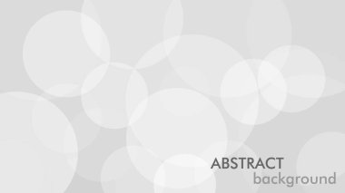 Gri daireli soyut bir arkaplan. Beyaz ve gri soyut modern şeffaflık çemberi sunum arkaplanı. Vektör çemberleri şablon tasarımı. Nesne web tasarımı. Yuvarlak şekilli. Asgari poster