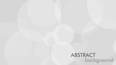 Gri daireli soyut bir arkaplan. Beyaz ve gri soyut modern şeffaflık çemberi sunum arkaplanı. Vektör çemberleri şablon tasarımı. Nesne web tasarımı. Yuvarlak şekilli. Asgari poster