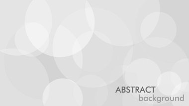 Gri daireli soyut bir arkaplan. Beyaz ve gri soyut modern şeffaflık çemberi sunum arkaplanı. Vektör çemberleri şablon tasarımı. Nesne web tasarımı. Yuvarlak şekilli. Asgari poster
