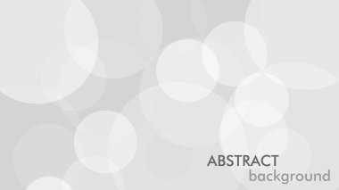 Gri daireli soyut bir arkaplan. Beyaz ve gri soyut modern şeffaflık çemberi sunum arkaplanı. Vektör çemberleri şablon tasarımı. Nesne web tasarımı. Yuvarlak şekilli. Asgari poster