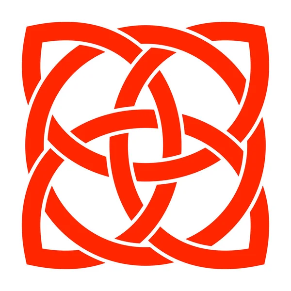 アイルランドのケルトのシャムロックの結び目 アイルランドの象徴 伝統的な中世のフレームパターン図 北欧やケルトの装飾品 分離ベクトルピクトグラム 単純なベクトル図 — ストックベクタ