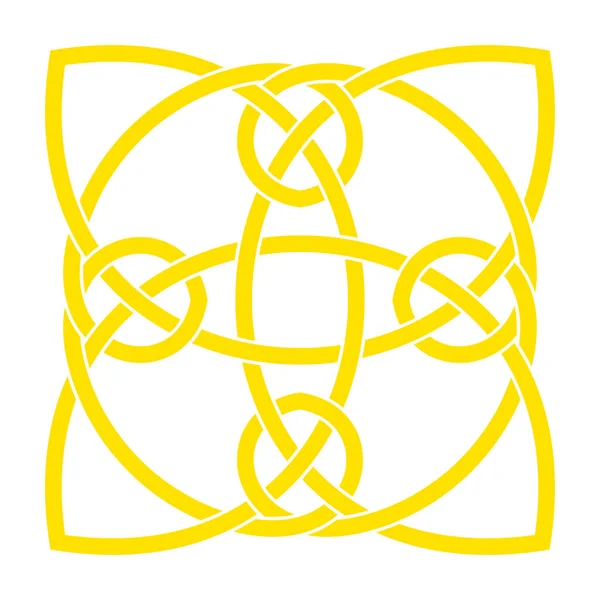 アイルランドのケルトのシャムロックの結び目 アイルランドの象徴 伝統的な中世のフレームパターン図 北欧やケルトの装飾品 分離ベクトルピクトグラム 単純なベクトル図 — ストックベクタ