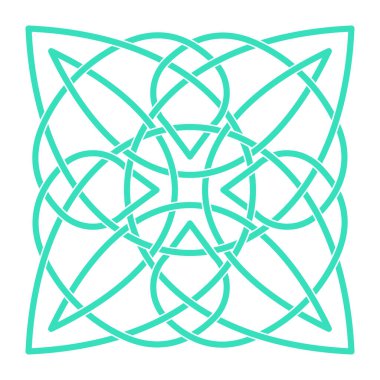 İrlanda Kelt yoncası düğümü. İrlanda 'nın sembolü. Geleneksel ortaçağ çerçeve çizimi. İskandinav ya da Kelt süsü. İzole vektör çizimi. Basit vektör illüstrasyonu