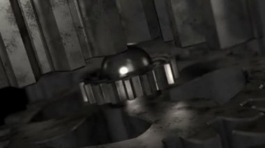 Bilgisayar sahne mekanizmaları ve dişli ile oluşturulan