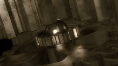 Bilgisayar sahne mekanizmaları ve dişli ile oluşturulan