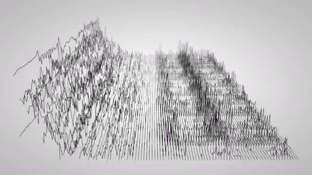 Gráfico de ondas sonoras geradas por computador — Vídeo de Stock