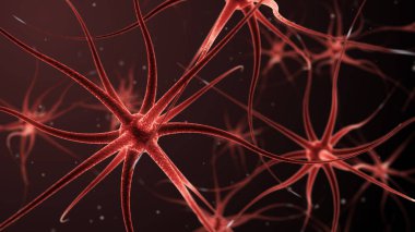 Bir neural ağ oluşturan nöronlar 3D çizimi