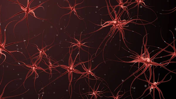 Bir neural ağ oluşturan nöronlar 3D çizimi