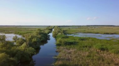 Danube delta sulak havadan görünümü