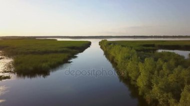 Danube delta sulak havadan görünümü