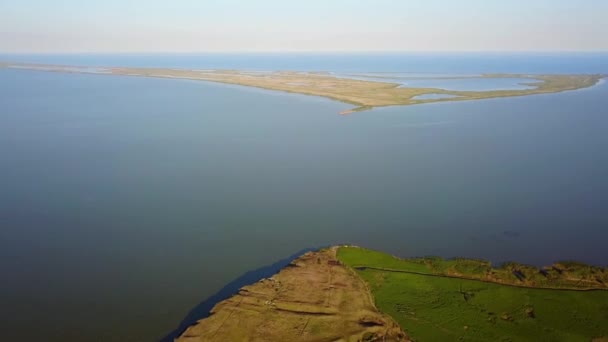 Dolojman cape and Razim-Sinoe lagoon unique in Europe — Stock Video