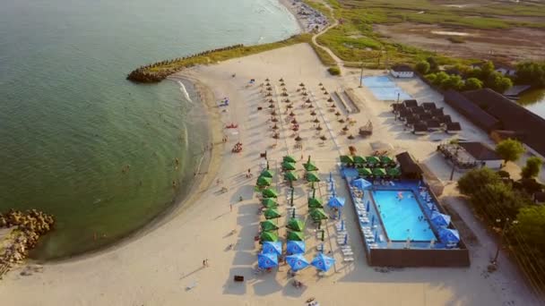 Vista aérea de la playa de Gura Portitei — Vídeos de Stock