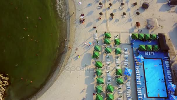 Widok z lotu ptaka Gura Portitei plaży — Wideo stockowe