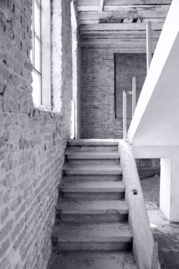 Terk edilmiş eski değirmen iç