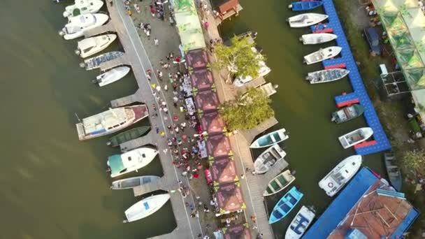 Festivalul supei de pește, perspectivă aeriană — Videoclip de stoc