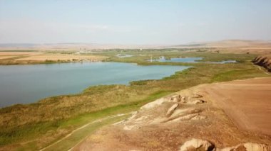 Kuzey Dobrogea - Romanya bulunan traian Gölü tabiatı 