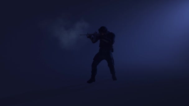 Анімація Вогнепальної Зброї Камери Після Кулі Залишає Гвинтівку Надповільному Русі — стокове відео