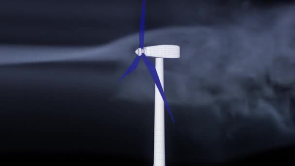 Animation Simulation Airflow Wind Turbine — Stock Video