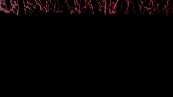 Animation Growing Blood Vines Black Background — Stock Video