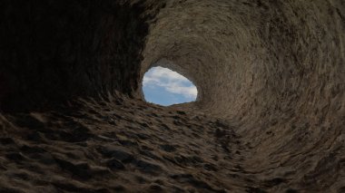 3D Taş Mağara Görüntüsü