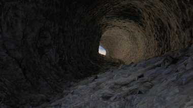 3D Taş Mağara Görüntüsü