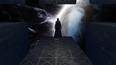 3D Yabancı bir geminin inanılmaz atmosferi olan bir gezegeni keşfetmesi.