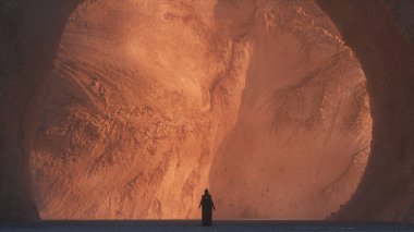 Yabancı bir manzaranın 3 boyutlu görüntüsü