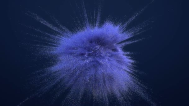 3Dスローモーションでの粉末爆発のアニメーション — ストック動画