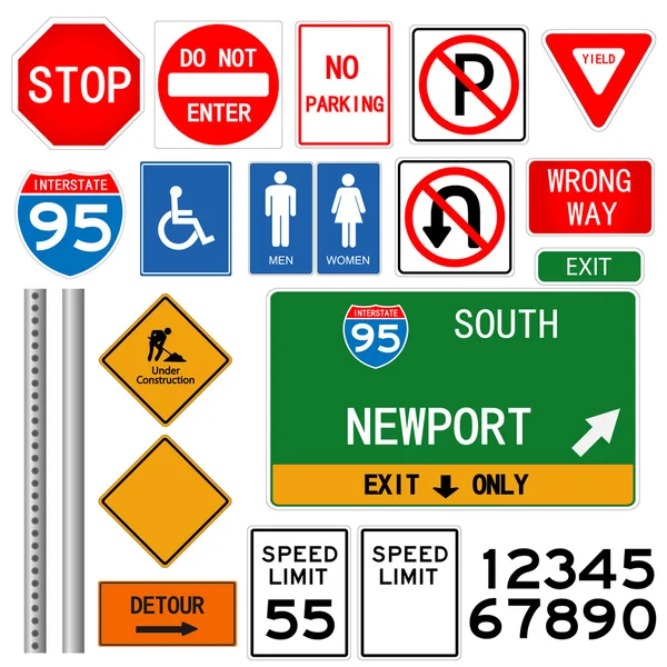 Road signs illustration — Stock Vector
