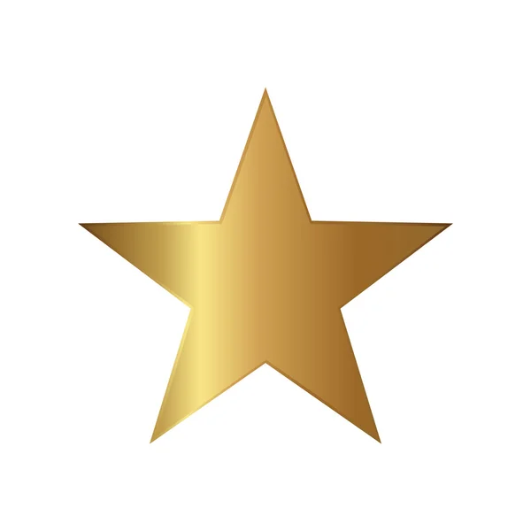 Gouden ster pictogram illustratie — Stockvector
