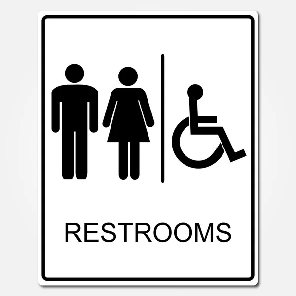 Tuvaletler illüstrasyon işareti — Stok Vektör